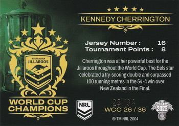 2023 NRL Traders Elite - World Cup Champions Priority #WCC26 Kennedy Cherrington Back